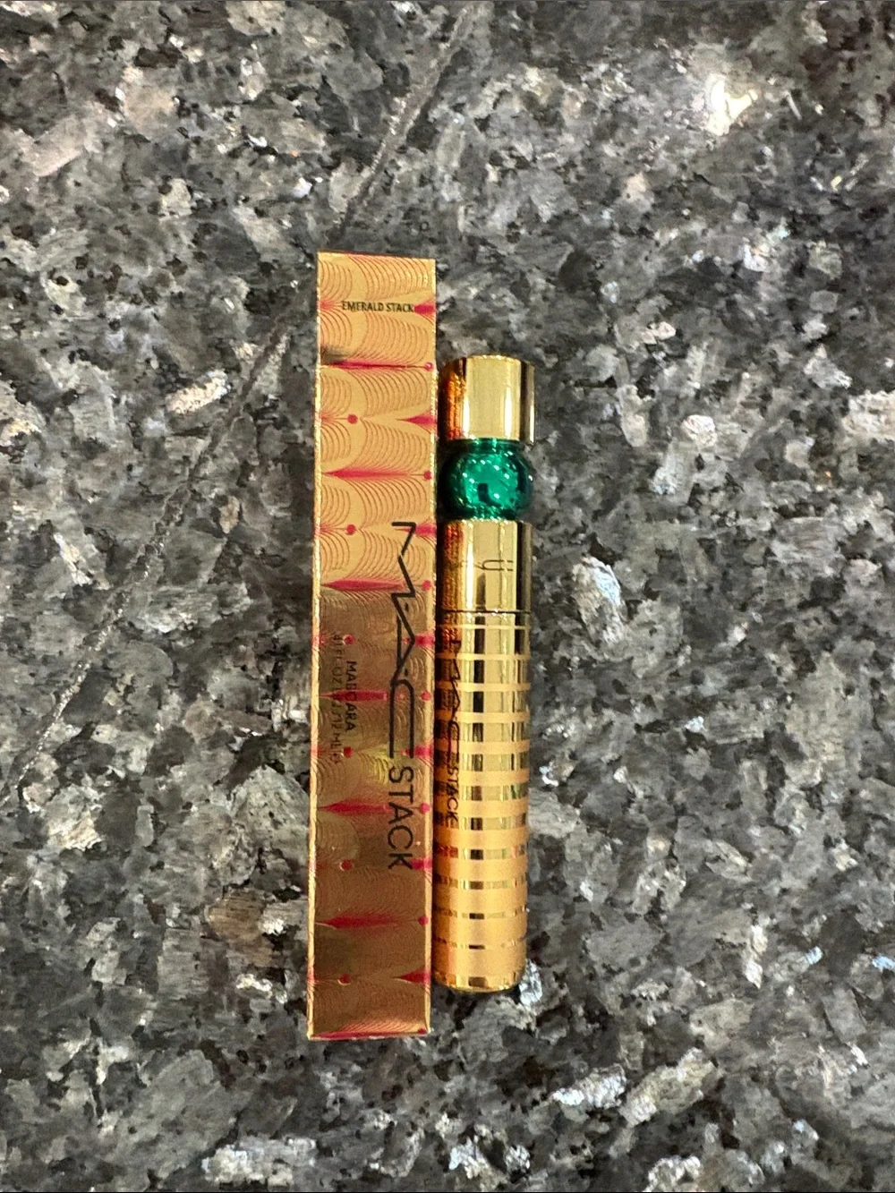 MAC Gold Lipstick Stick with Green Accent